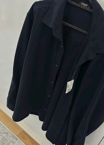 Kadın Lacivert Düğmeli Gömlek/ceket - Görsel 2