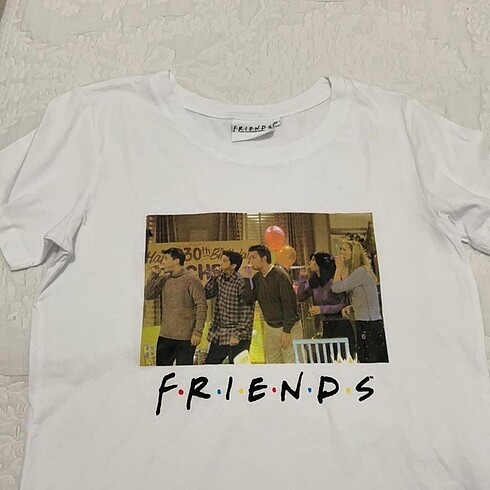Oversize Friends Baskı Tişört