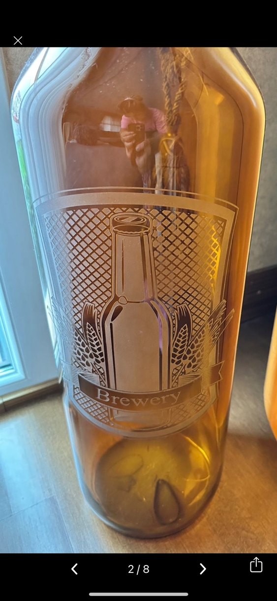 Bej Renkli Dekoratif Şişe Vazosu - Görsel 3