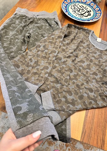 Erkek ÇOCUK Kamuflaj Desenli Örme Takım - Görsel 4