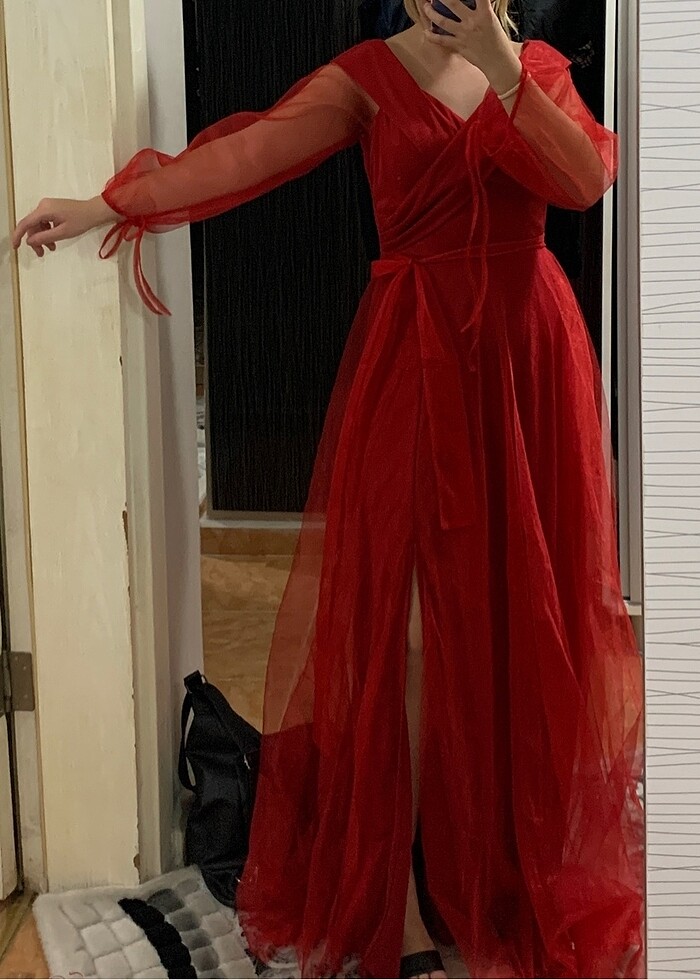 Kırmızı Abiye - Görsel 2