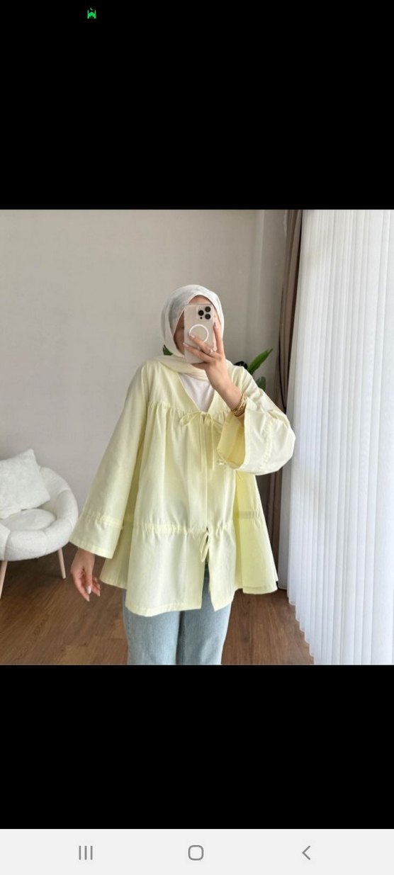 Sarı Bağcıklı Kadın Tunik - Görsel 2