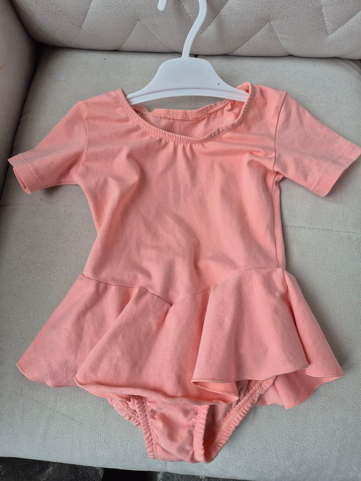 Pembe Kısa Kollu Fırfırlı Bale elbisesi - Görsel 2