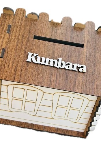 Boyanabilir Ahşap Kumbara - Görsel 2