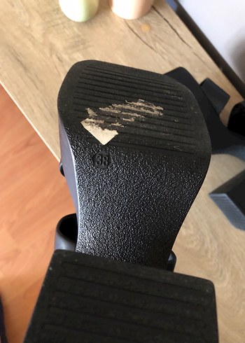 Siyah Platform Topuklu Kadın Terlik - Görsel 4