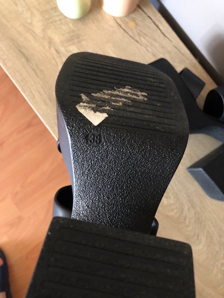 Siyah Platform Topuklu Kadın Terlik - Görsel 4