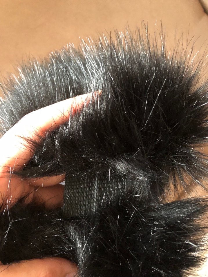 Gri Leopar Desenli Kadın Kürk Yaka - Görsel 4