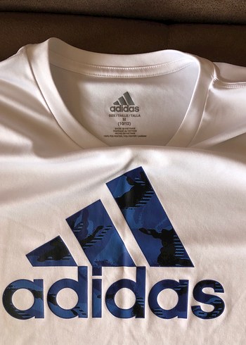 Erkek Beyaz Adidas Baskılı Kısa Kollu Tişört - Görsel 5