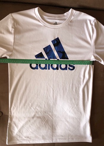 Erkek Beyaz Adidas Baskılı Kısa Kollu Tişört - Görsel 3