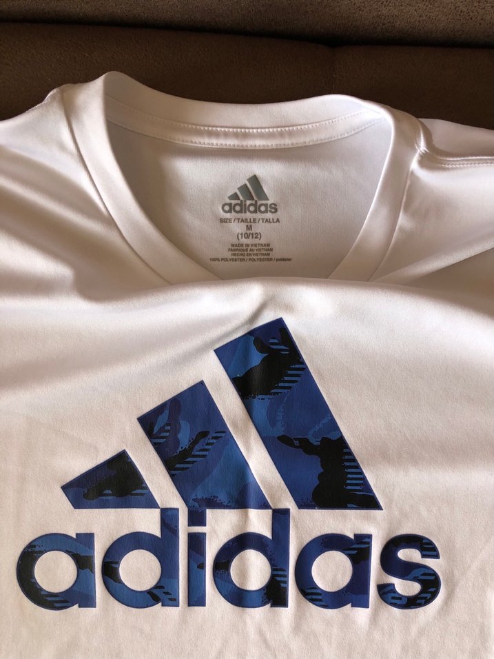 Erkek Beyaz Adidas Baskılı Kısa Kollu Tişört - Görsel 5