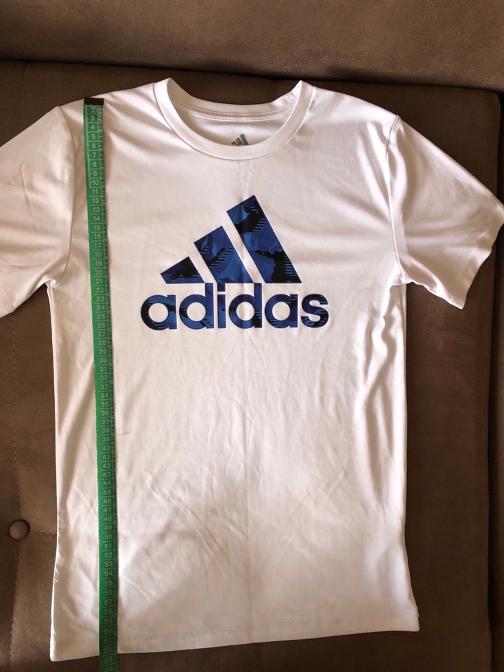 Erkek Beyaz Adidas Baskılı Kısa Kollu Tişört - Görsel 4