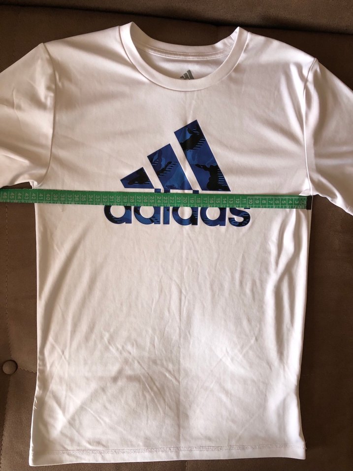 Erkek Beyaz Adidas Baskılı Kısa Kollu Tişört - Görsel 3