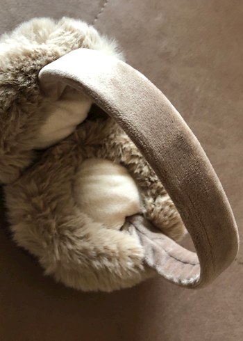 Bej Peluş Kulaklık - Görsel 2