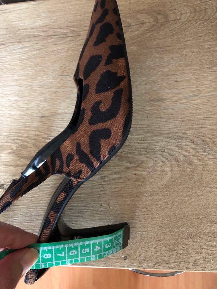 Leopar Desenli Kahverengi Tokalı Stiletto - Görsel 4