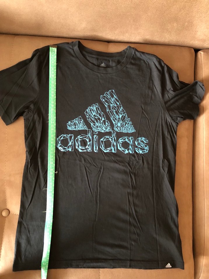 Erkek Siyah Adidas Baskılı Tişört - Görsel 3