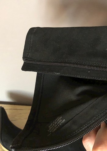 Siyah Süet Tokalı Kadın Topuklu Bot - Görsel 4