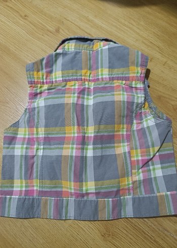 Düğmeli Gri Kız Yeleği - Görsel 3