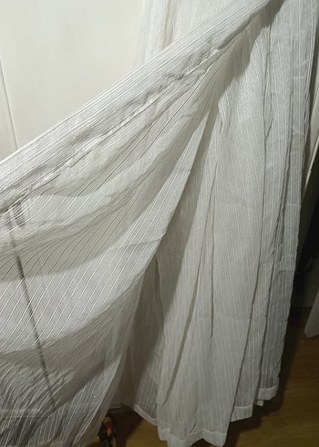 İşlemeli Beyaz Bohem Perde - Görsel 3