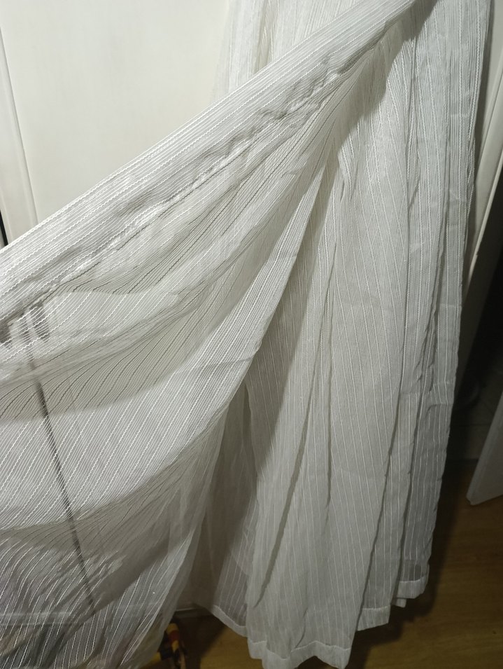 İşlemeli Beyaz Bohem Perde - Görsel 3