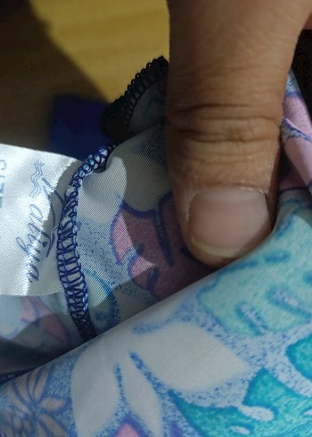 Uzun Kollu Renkli Baskılı Bohem Mayo - Görsel 4