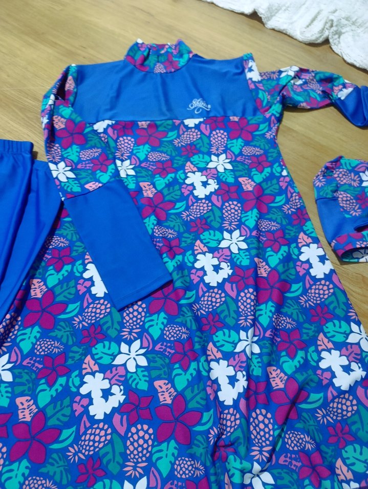 Uzun Kollu Renkli Baskılı Bohem Mayo - Görsel 5