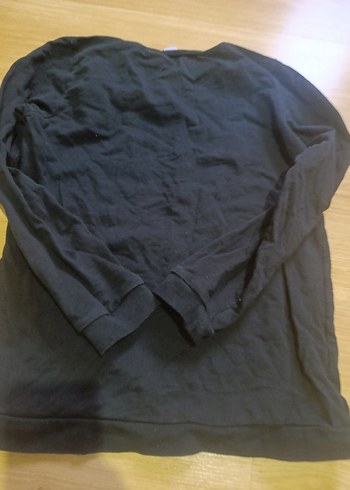 Kız Çocuk Siyah Uzun Kollu Baskılı Sweatshirt - Görsel 3