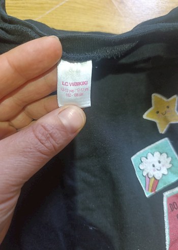 Kız Çocuk Siyah Uzun Kollu Baskılı Sweatshirt - Görsel 2