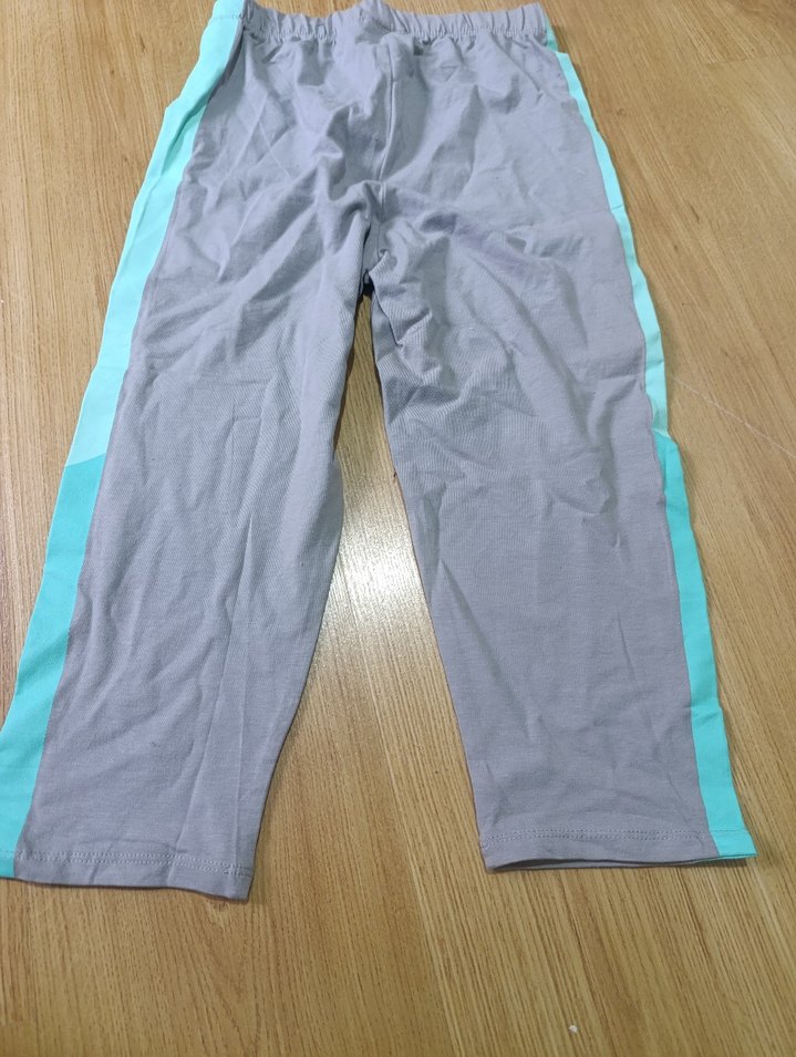 Kız Çocuk Gri Baskılı Tayt - Görsel 2