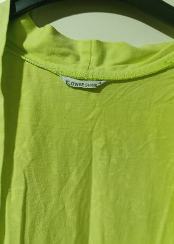 Pastel Yeşil Midi Bohem Kadın Kimono - Görsel 3