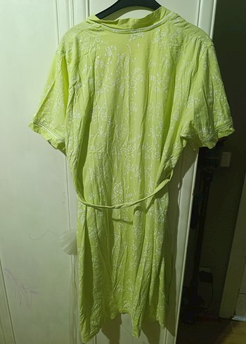 Pastel Yeşil Midi Bohem Kadın Kimono - Görsel 2