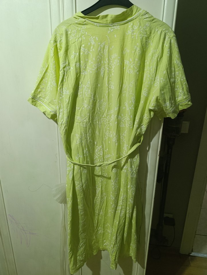 Pastel Yeşil Midi Bohem Kadın Kimono - Görsel 2