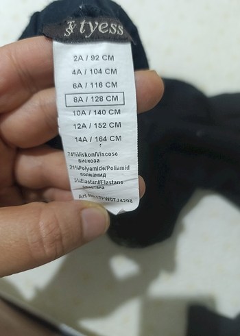 Kız Çocuk Siyah Dar Kesim Tayt - Görsel 3