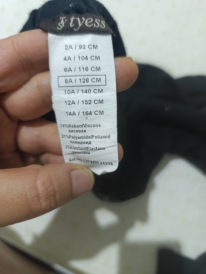 Kız Çocuk Siyah Dar Kesim Tayt - Görsel 3