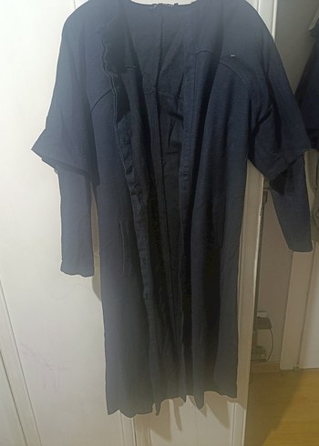 Uzun Siyah Kadın pardesü - Görsel 2