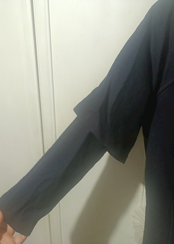 Uzun Siyah Kadın pardesü - Görsel 6