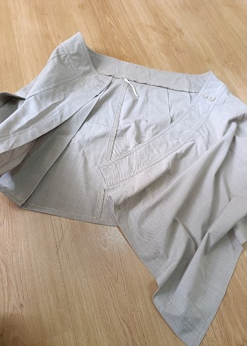 Bej Midi Hamile Piliseli Keten Etek - Görsel 3