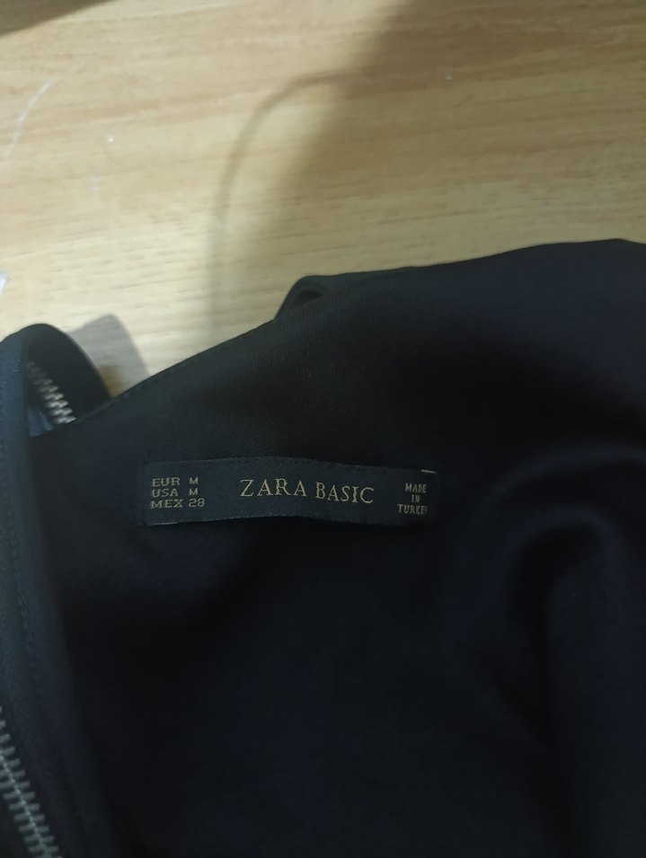 Siyah Drapeli V Yakalı Midi Elbise - Görsel 3