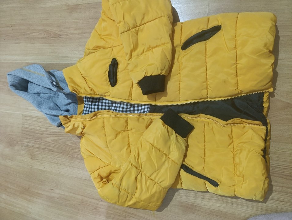 Sarı Fermuarlı Erkek Çocuk Mont - Görsel 4