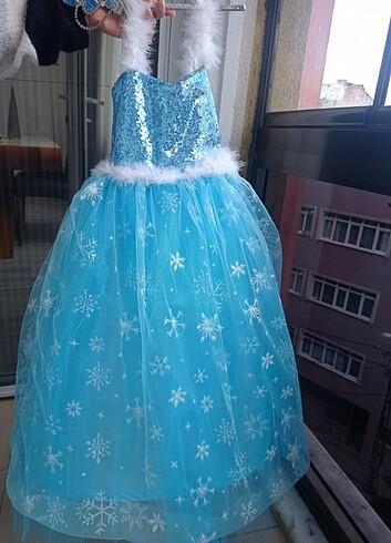 6 Yaş Beden Elsa elbisesi