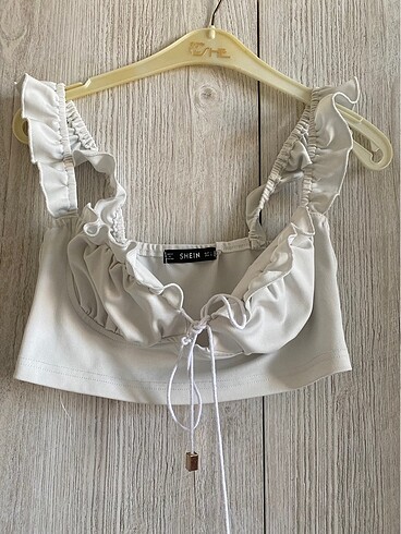 Beyaz crop Shein