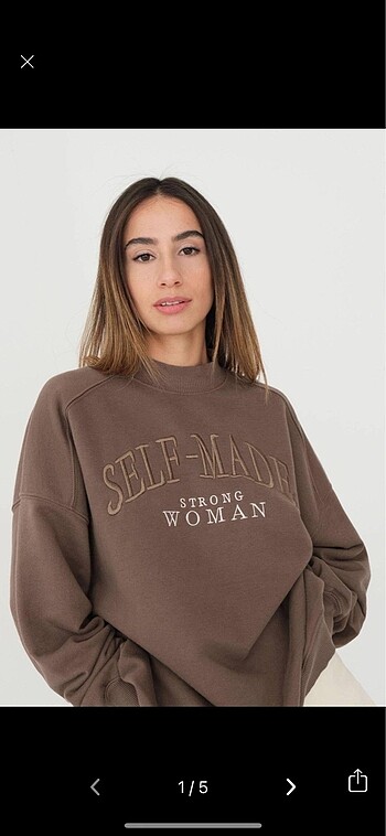 Addax kahverengi sweatshirt