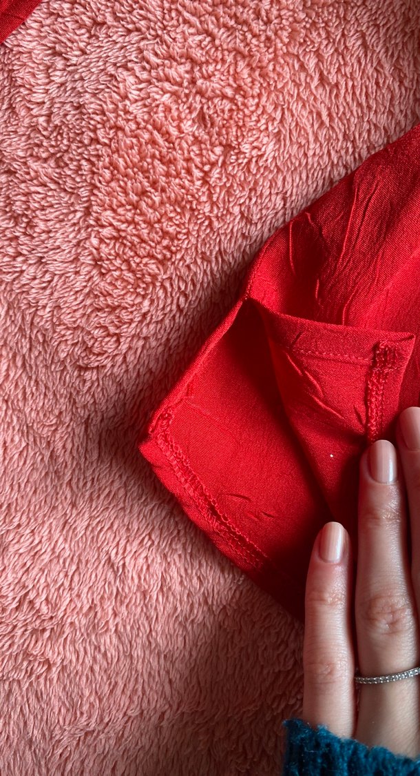 Kırmızı vintage gömlek - Görsel 5