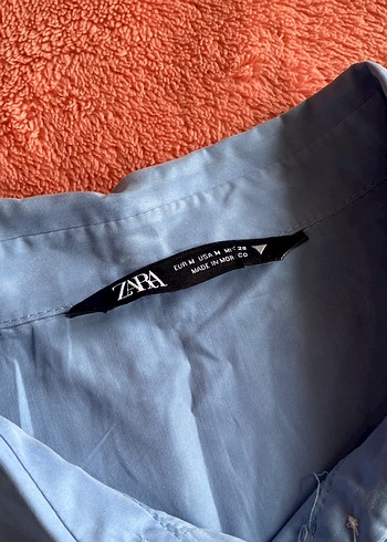 Düğmeli Mavi Kısa Denim Gömlek - Görsel 2