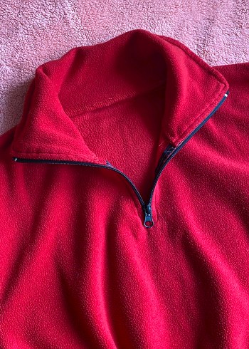 Kırmızı  Kadın Sweatshirt polar - Görsel 2