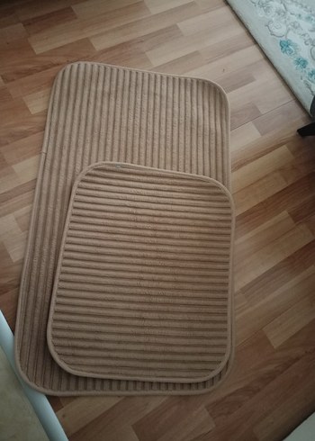 Kahverengi Düz Banyo Paspası Seti