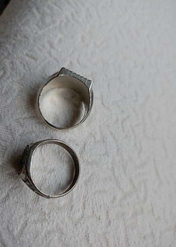 Bohem Siyah ve Gri Vintage Erkek Yüzükleri - Görsel 3