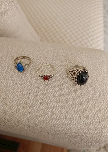 Siyah Taşlı Gotik Erkek Yüzük - Görsel 2