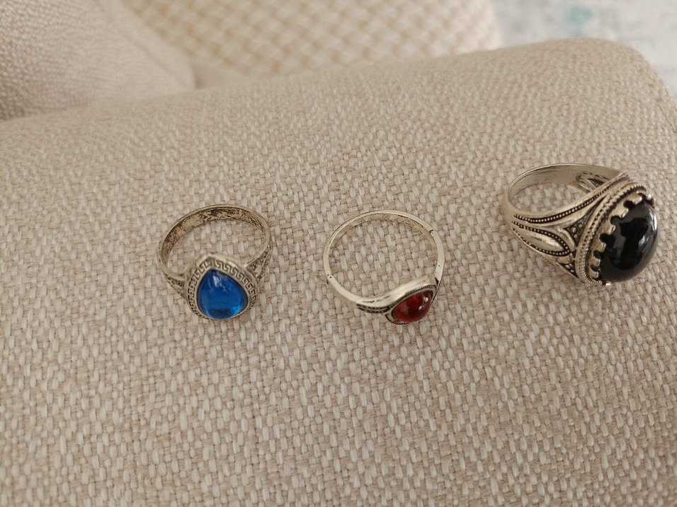 Siyah Taşlı Gotik Erkek Yüzük - Görsel 4