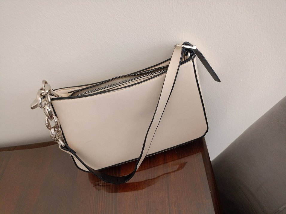 Zincir Detayi   krem renkKadın Çanta - Görsel 2
