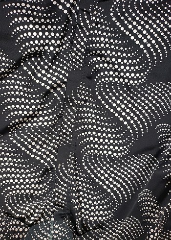 Yılan Desenli Uzun Kollu Pilili Siyah tunık - Görsel 7